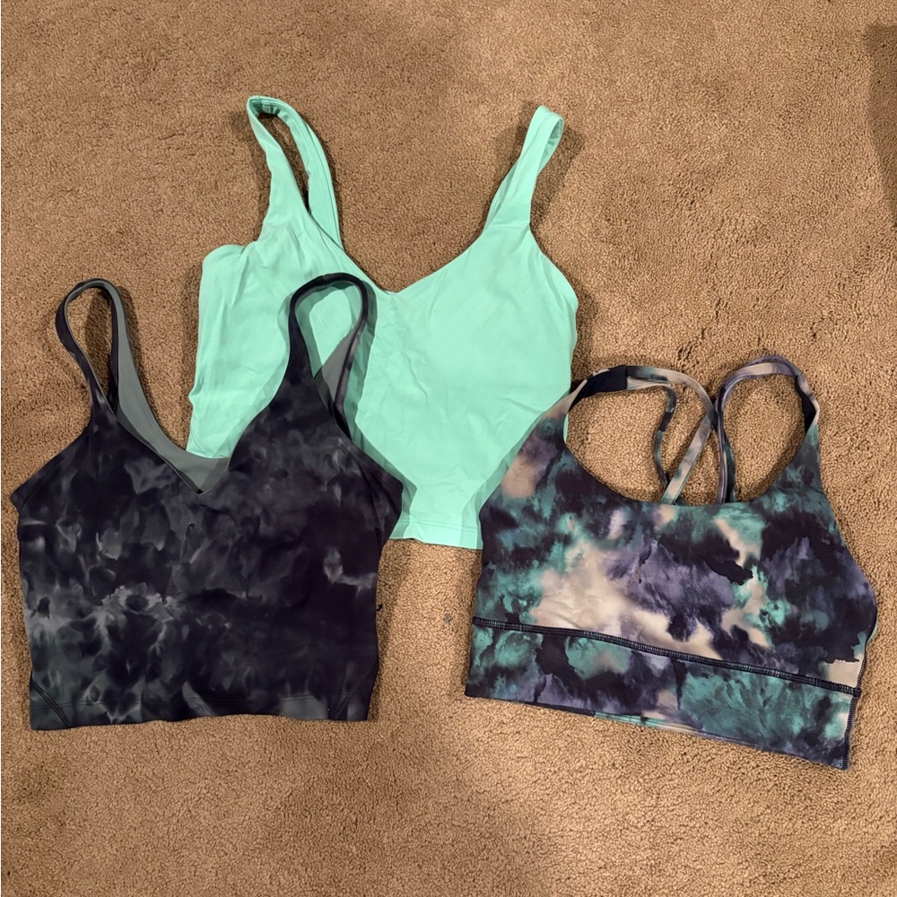 Lululemon tank tops and bra size 6